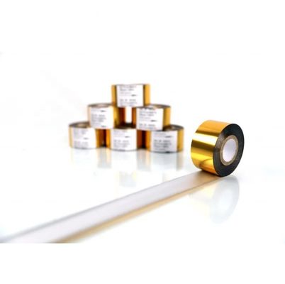 PET Core Размер 1 дюйм SCF900 Золотая горячая фольга печать рулоны Маркен Термотрансферная лента