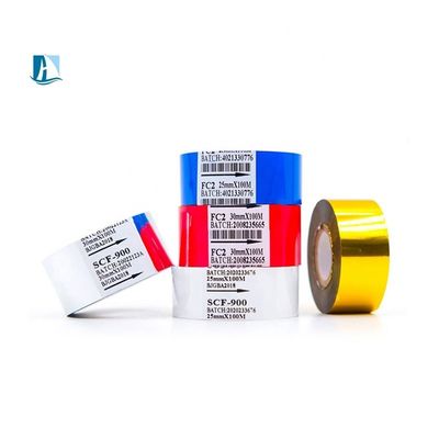 30мм 100м горячекодящая фольга золотая фольга штрих-кодная лента с диапазоном давления 0,3-0,5Mpa