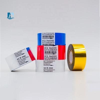 Стенка скоростного кодирования 30 мм*122 м SCF900 LC1 FC2 FC3 Фольга с горячим штампом для длительного кодирования