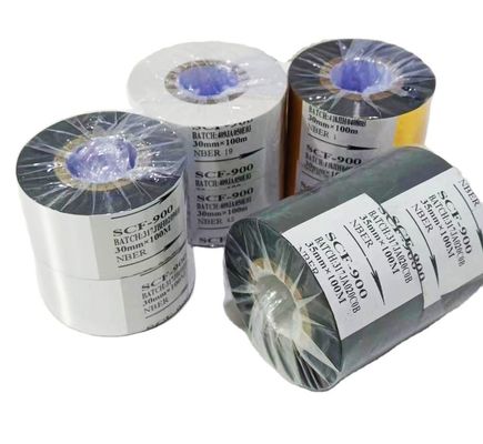 Черный ПЭТ горячая фольга штамповки идеально подходит для кодирования ленты пищевой пластиковой упаковки Дата печати