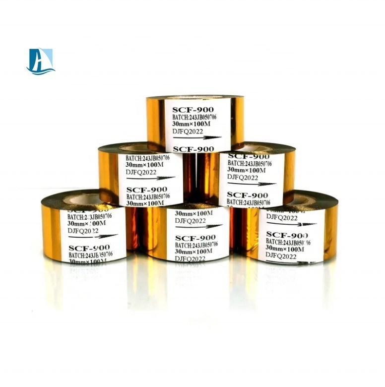 Лента для цветного принтера с горячим штампованием Применимое оборудование Черное/Красное/Зеленое/Синее/Золотое